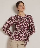 strik top met all-over print