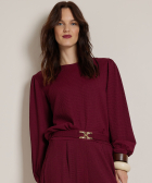 top met schouderplooien