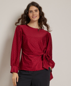 glitter top met strik