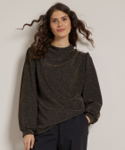 glitter top schouderknopen