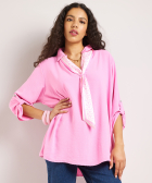 top met ophaalmouw en sjaal