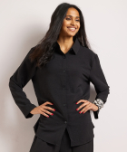 blouse uni met knoopsluiting