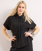 blouse met strikceintuur