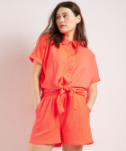 crinkle korte blouse glitters