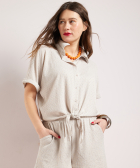 crinkle korte blouse glitters