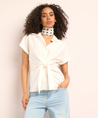 blouse met knoopdetail