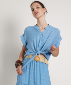 glitter blouse met strik