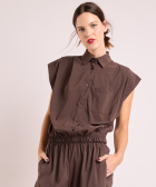 blouse met elastische zoom