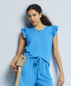 singlet crinkle met ruches