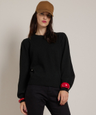 harige trui met pofmouw