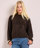 boucle trui met ronde hals