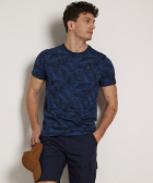 t-shirt met bladprint