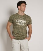 bladprint t-shirt met tekstprint