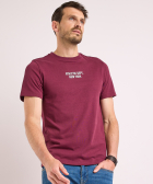 uni t-shirt met borstprint