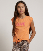 t-shirt met strikknoop