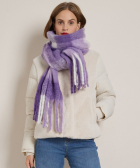 geblokte sjaal met franjes