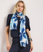 sjaal met bloemenprint en glitter